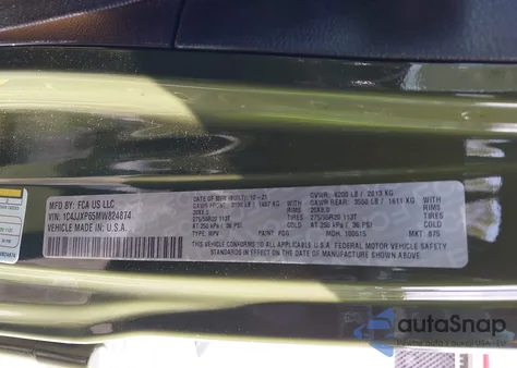 2021 Jeep Wrangler 4Xe Unlimited Sahara 4X4 from USA, damaged, VIN 1C4JJXP65MW824874